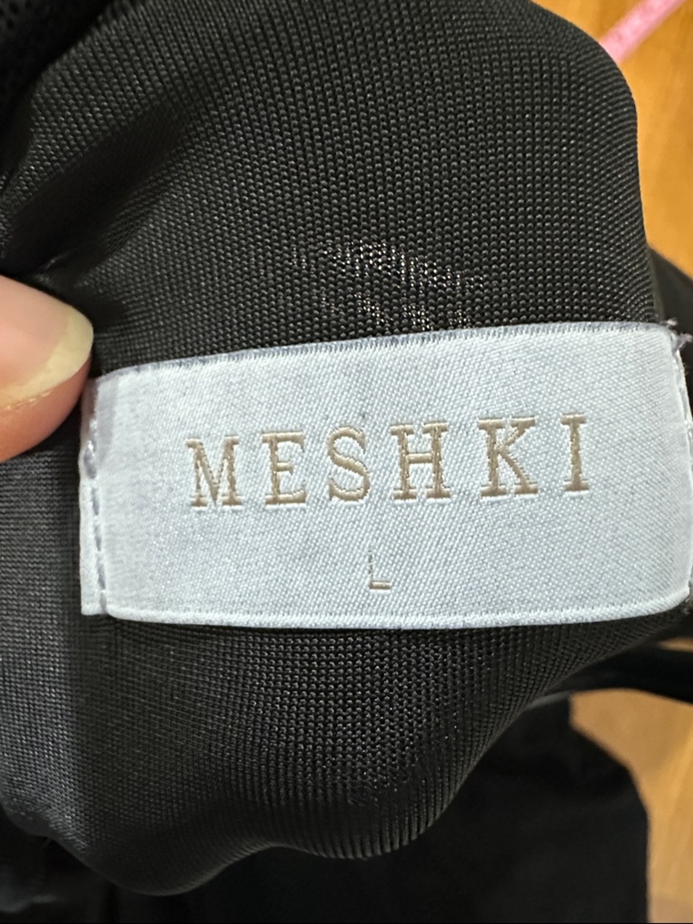 Meshki Black Sheer Ruched Maxi Dress - Picture 2 of 12